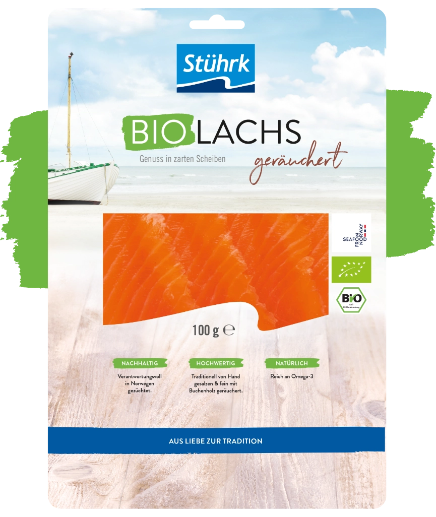 Produkte: Lachs und Forelle - Bio Lachs, geräuchert