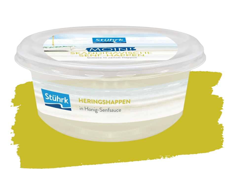 Produkte - Packaging - Heringshappen in Honig-Senfsauce